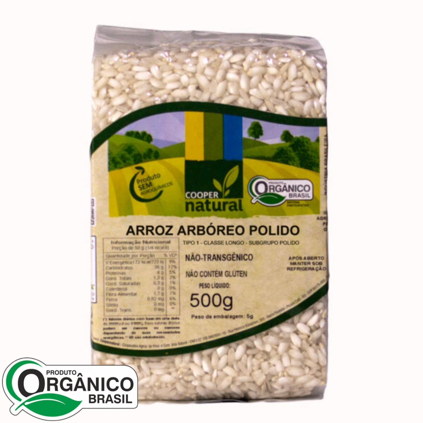 Arroz Arbório Polido 500g - Coopernatural