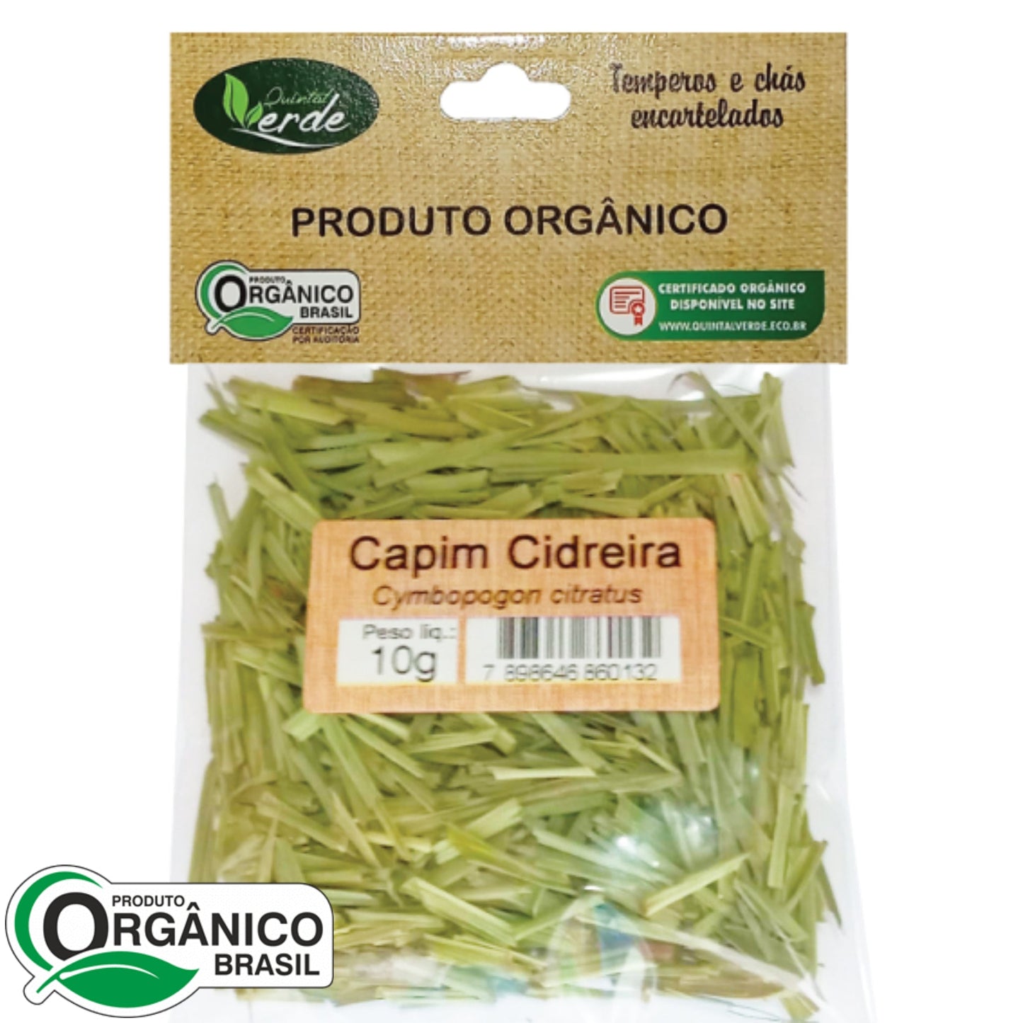 Capim Cidreira 10g - Quintal Verde