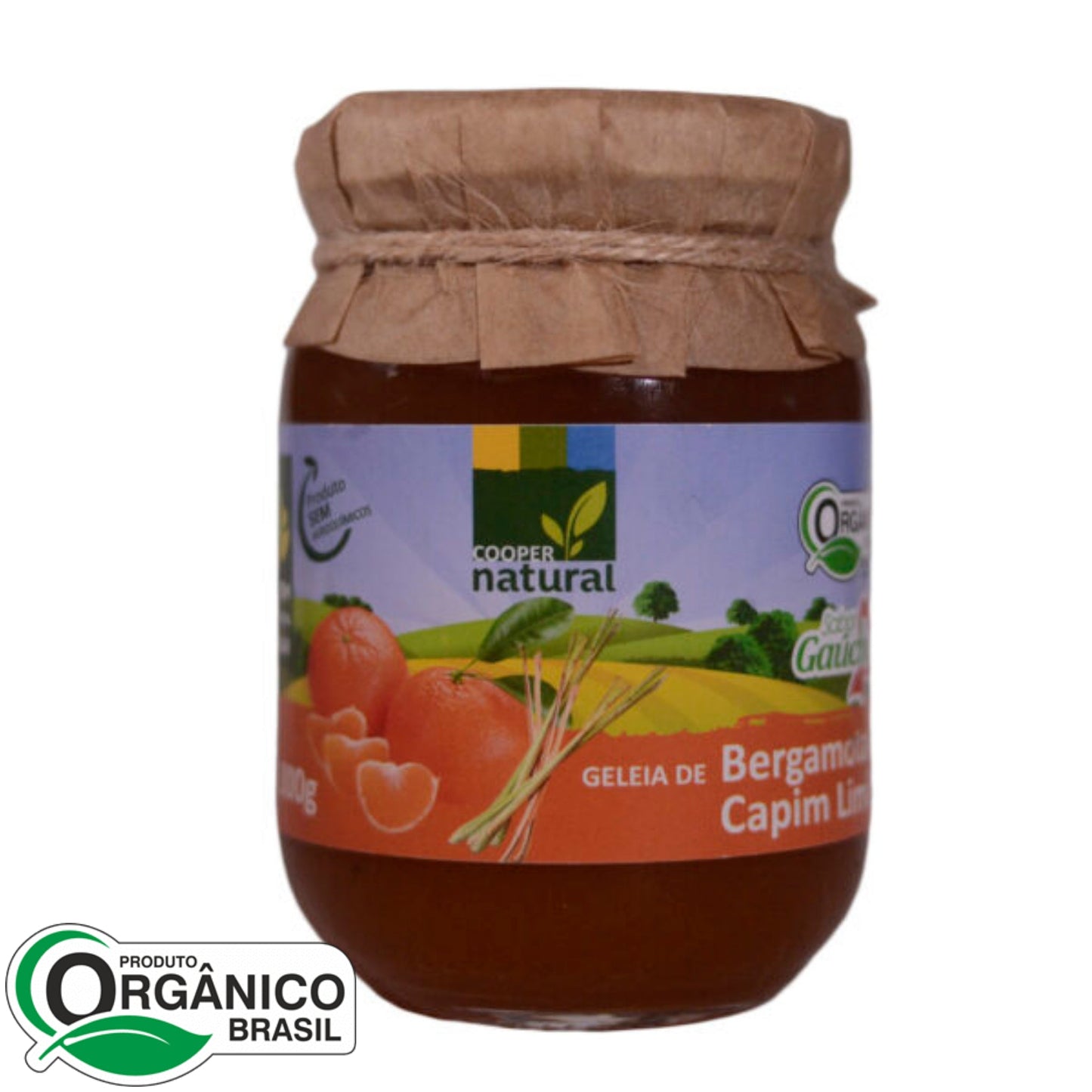 Geléia de Bergamota e Capim Limão 300g - Coopernatural