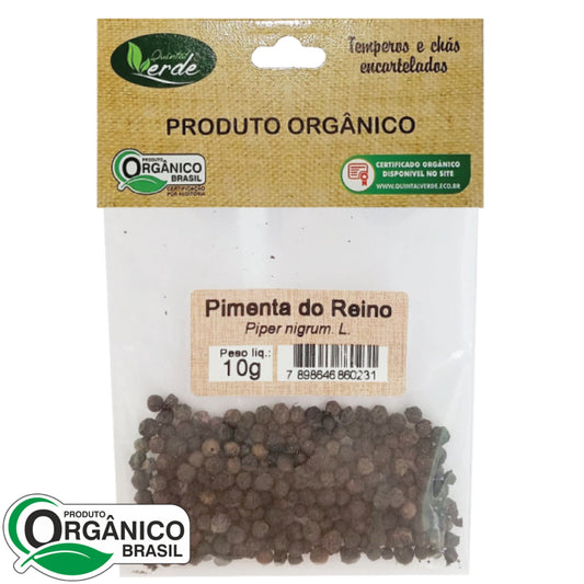 Pimenta do Reino em Grãos 10g - Quintal Verde